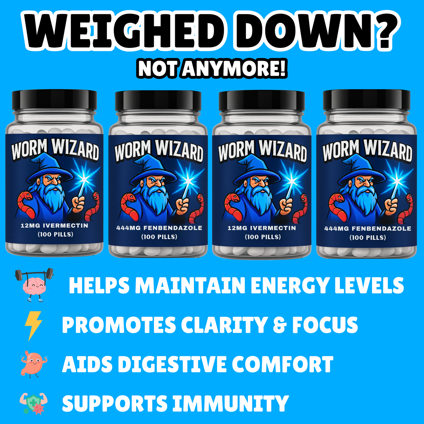WormWizard Full Package - IVERMECTIN & FENBENDAZOLE